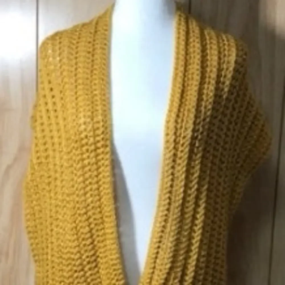 Gold Handmade Crocheted Shawl by Dawny